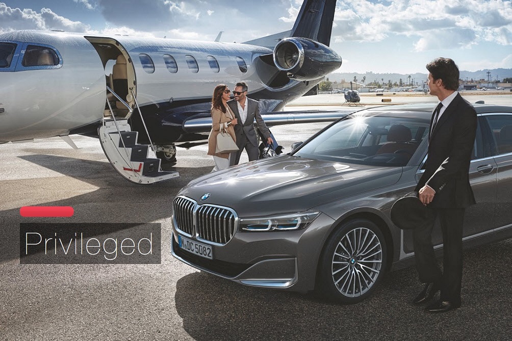 A luxury car will escort you from Apron to EVA SKY JET CENTER